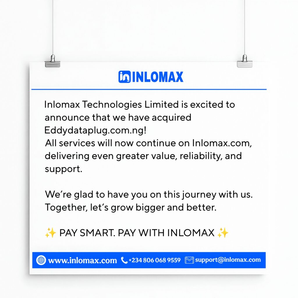 Inlomax Acquires Eddydataplug.com.ng