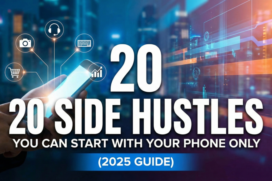 20 Side Hustles You Can Start With Your Phone Only (2025 Guide) Gemini Generated Image lmuh9plmuh9plmuh