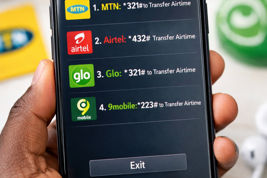 How to Transfer Airtime on MTN, Airtel, Glo, and 9mobile